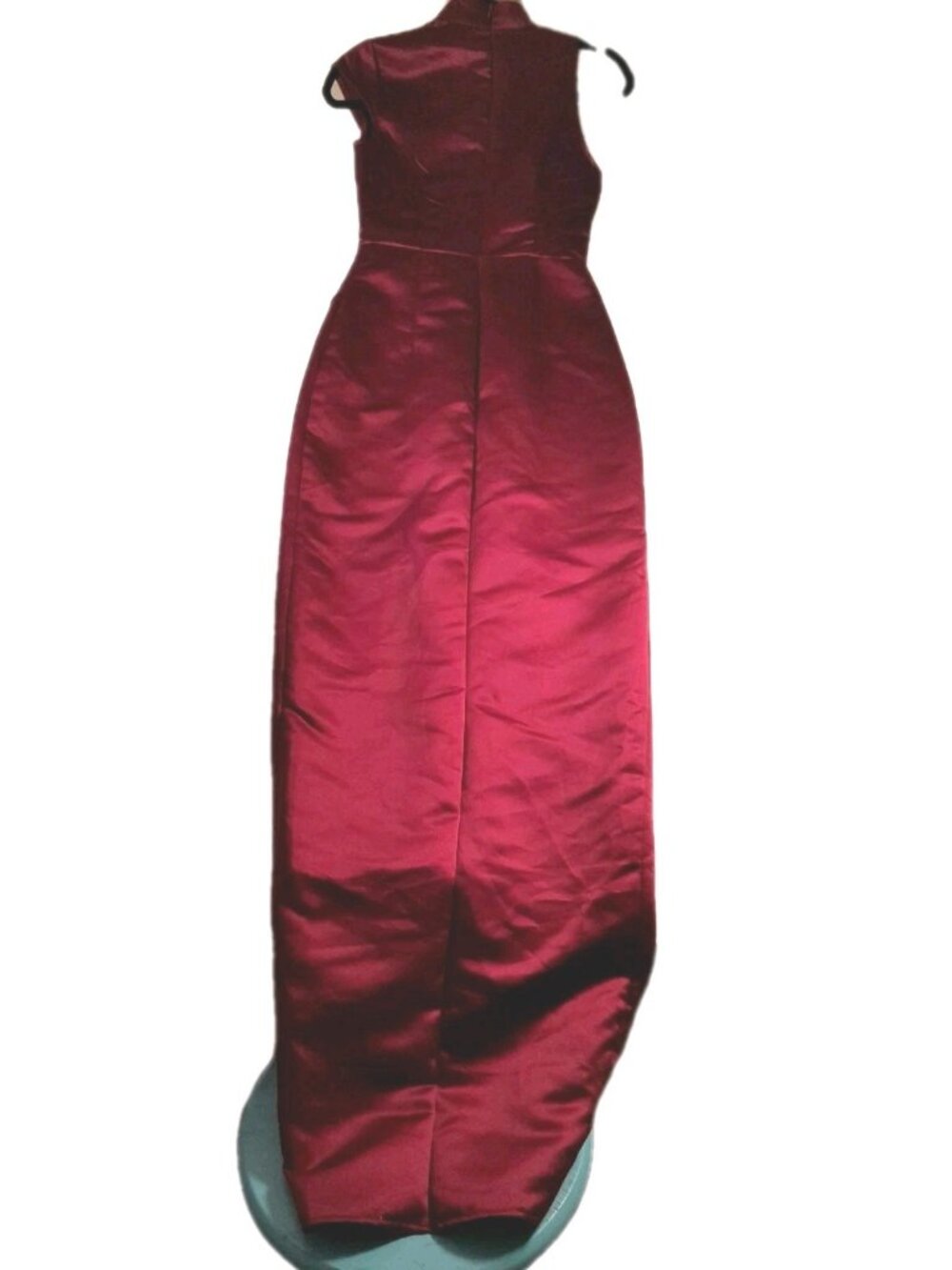 New Pretty Little Thing Sleeveless Satin Dress Gown Evening Slit Thigh Size 2 - Picture 5 of 12